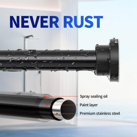 Mcrbeay adjustable tension rod spans 28–74 inches for flexible setups.