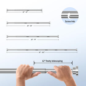 Mcrbeay shower rod easy installation without drilling