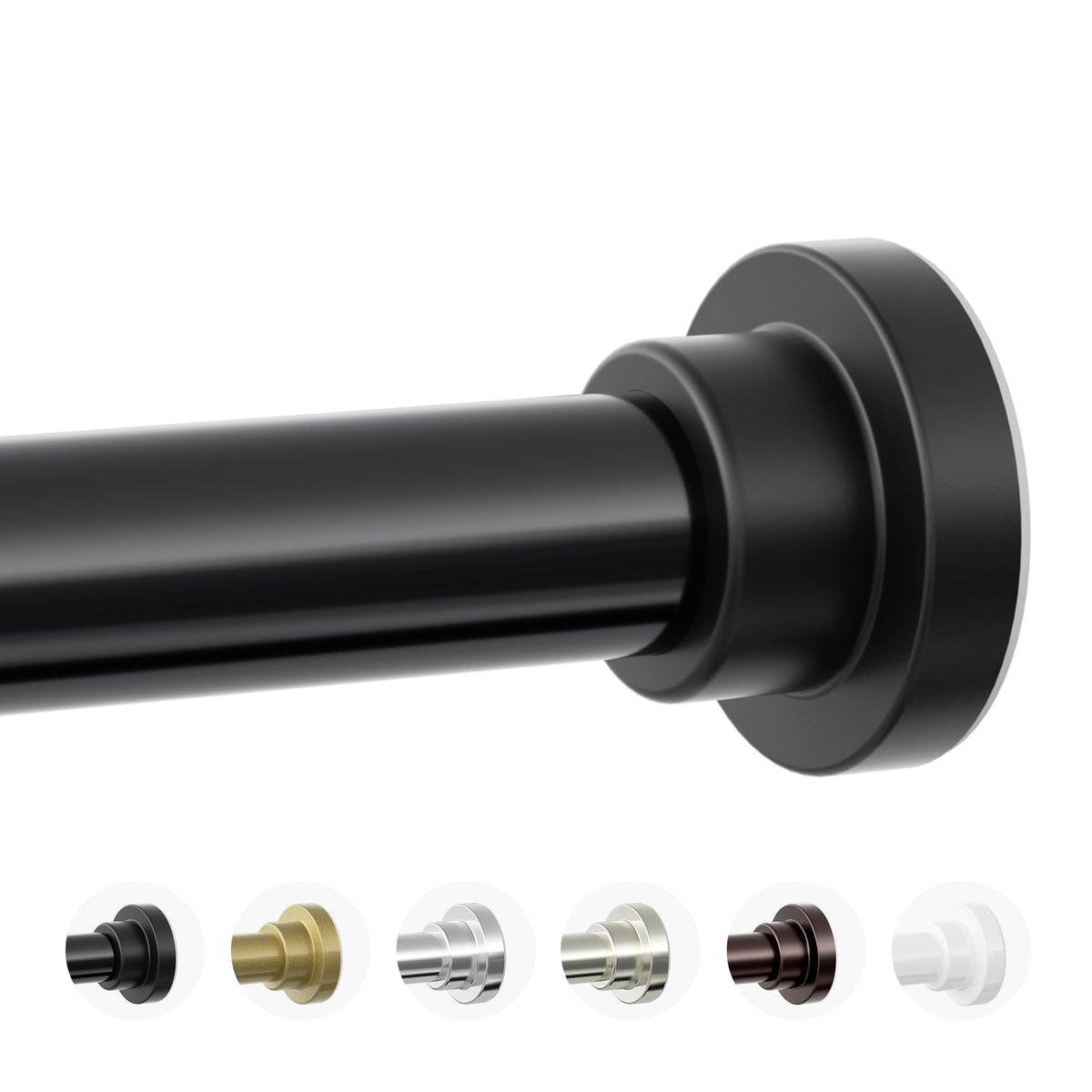 Mcrbeay heavy-duty shower rod with 1in diameter offers sturdy support.