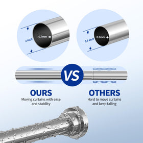 Mcrbeay shower rod versatile for bathroom, room divider and more