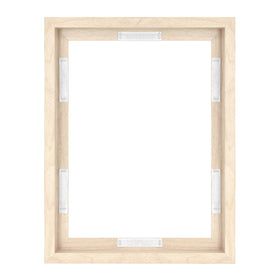 MCS canvas float frame 12x16 front view with natural woodgrain for gallery-ready canvases.