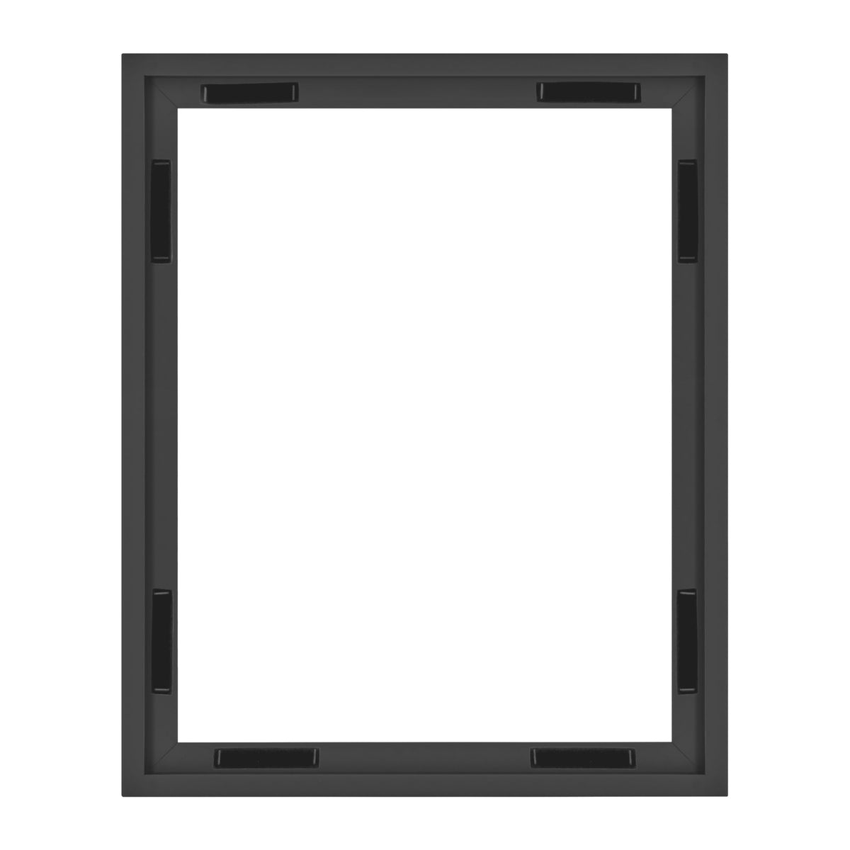 MCS canvas float frame 16x20 in black finish highlights artwork on a modern display