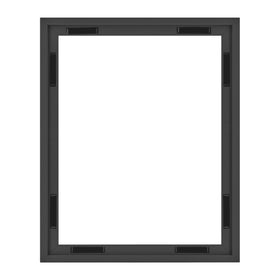 MCS canvas float frame 16x20 in black finish highlights artwork on a modern display