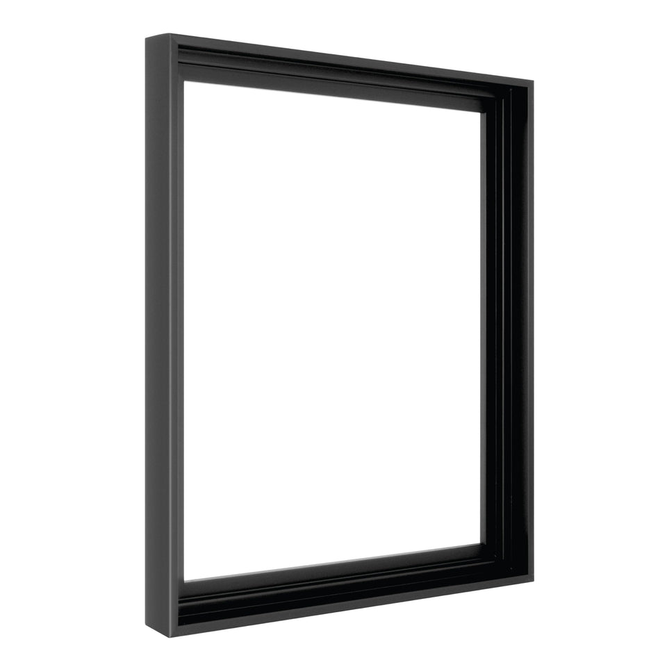 MCS Canvas Float Frame 16x20 front view with black finish for clean gallery walls.