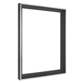 MCS canvas float frame 18x24 black-silver front view supports easy tool free art swapping.