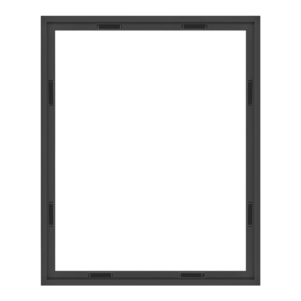 MCS canvas float frame 24x30 in black showcases finished artwork with sleek wall appeal.