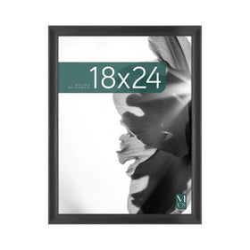 MCS Classic Studio frame front view with black woodgrain finish enhances wall display