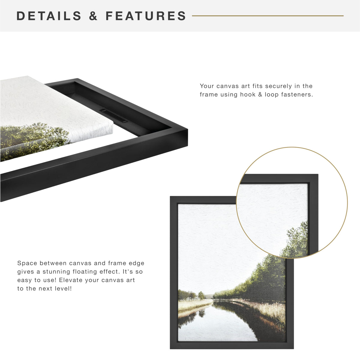 MCS canvas frame suits dorms and offices for polished, adaptable displays