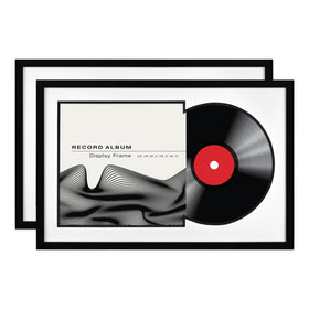 MCS Double Groove Frame front view in black showcases album art clearly.