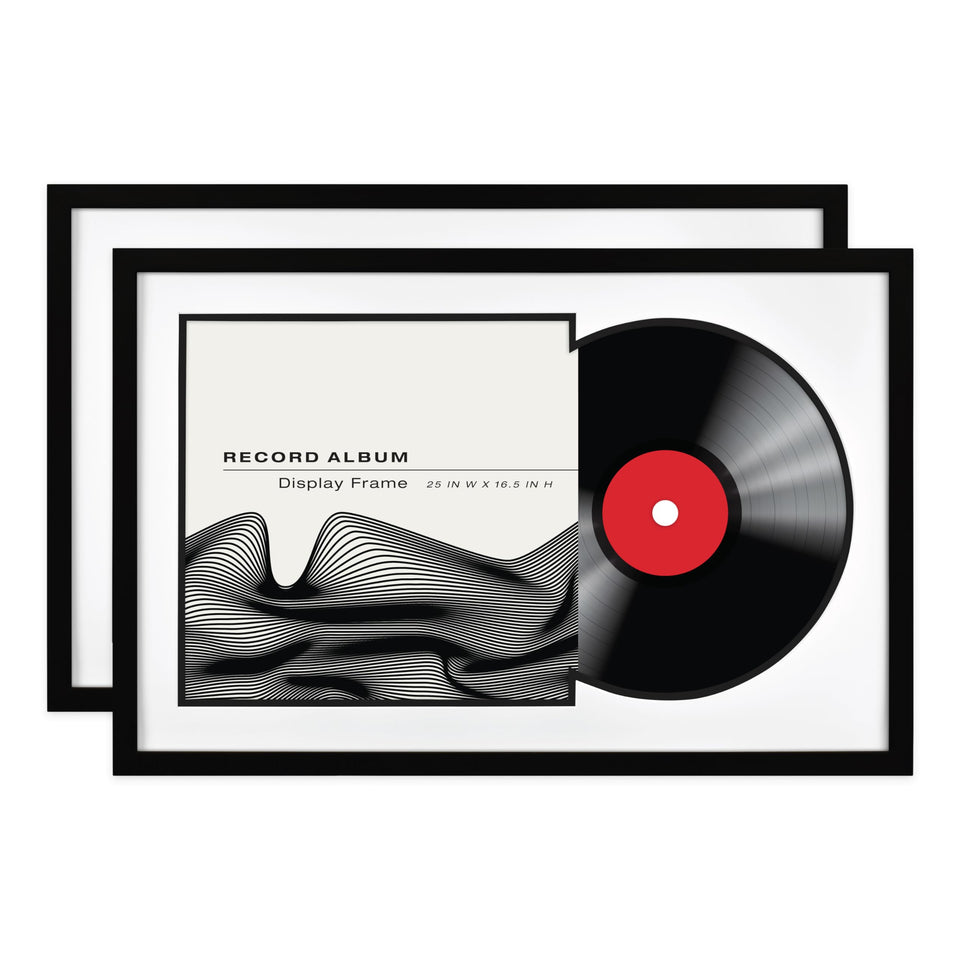 MCS Double Groove Frame front view in black showcases album art clearly.