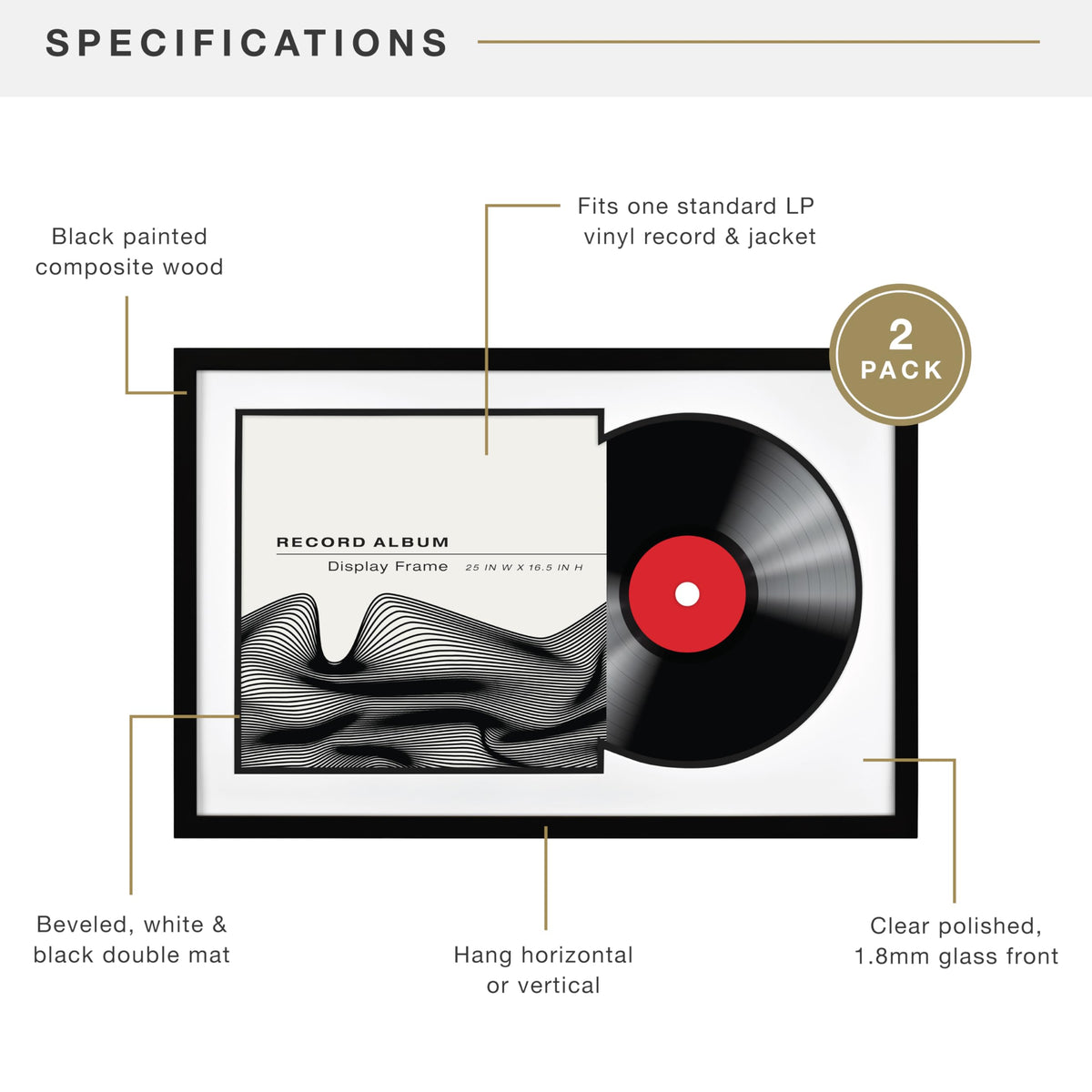MCS wood construction provides sturdy support for vinyl and jackets.