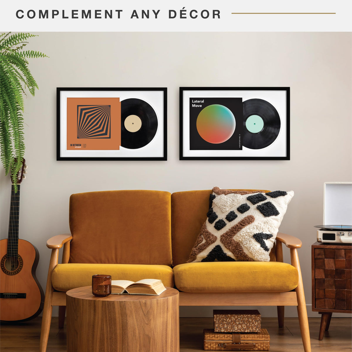 MCS beveled mat detail enhances album art with a crisp white border
