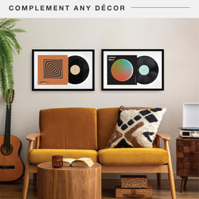 MCS beveled mat detail enhances album art with a crisp white border