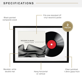 MCS glass front protects prized LPs without dulling the artwork