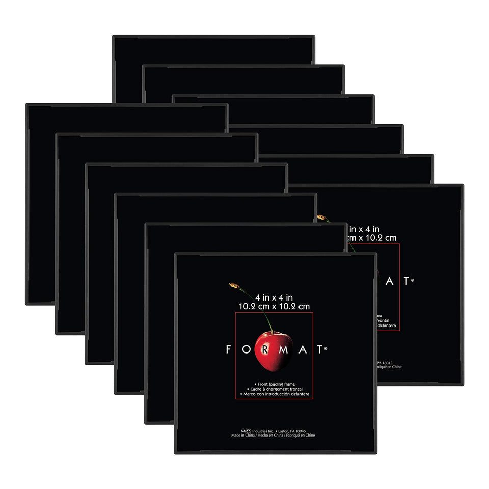MCS Format 4x4 black frame front view for a minimalist gallery wall
