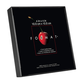 MCS Format 4x4 black frame with glass face for easy content swaps