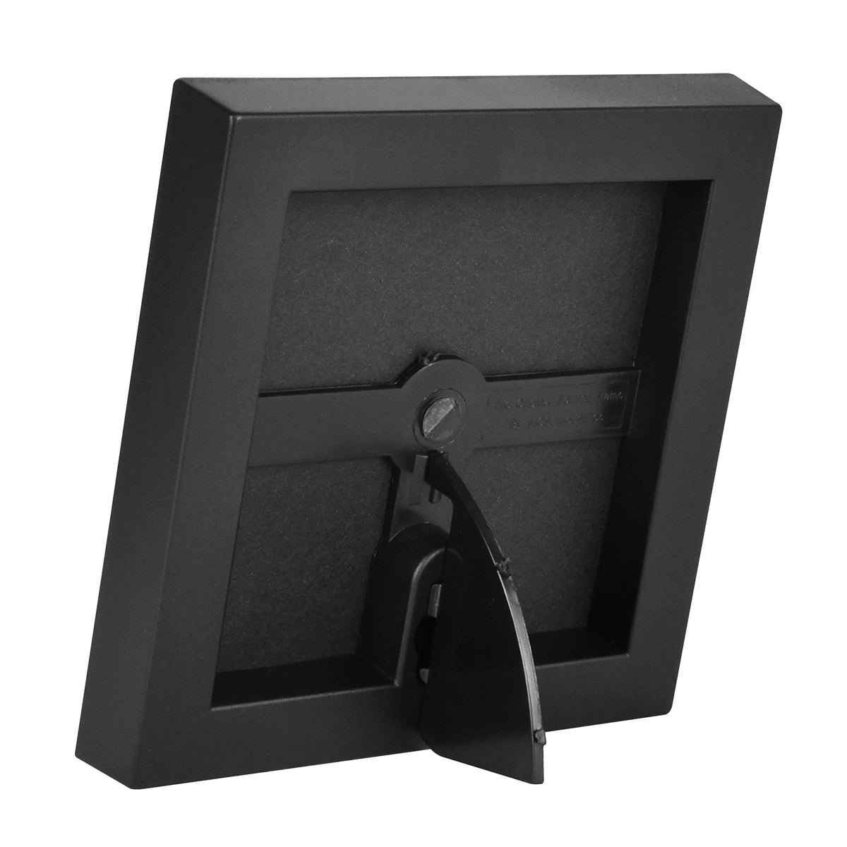 MCS Format 4x4 black frame with snap-in easel for tabletop display