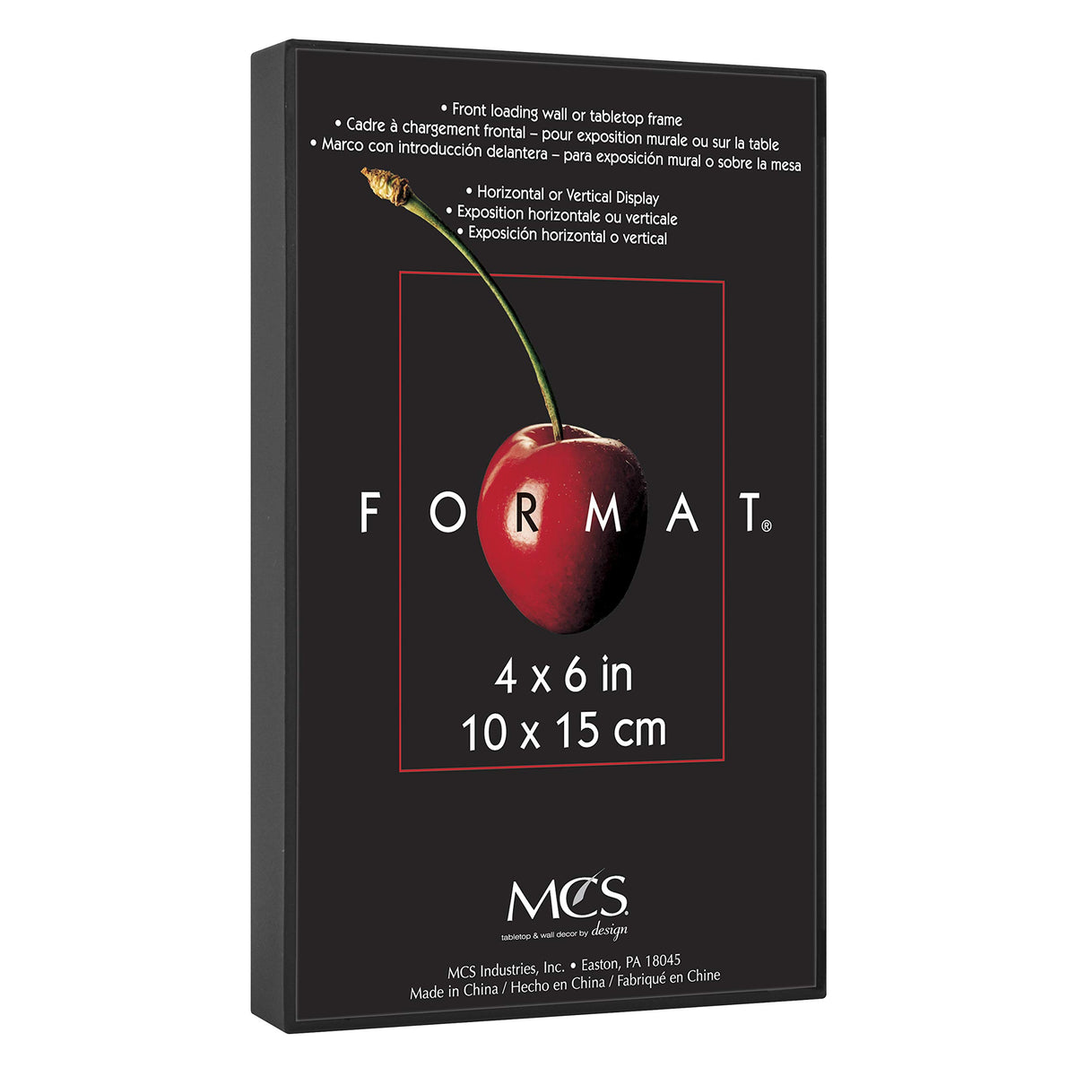 MCS Format 4x6 black frame front-face glass protects photos while keeping colors vivid.