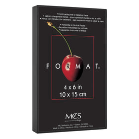 MCS Format 4x6 black frame front-face glass protects photos while keeping colors vivid.
