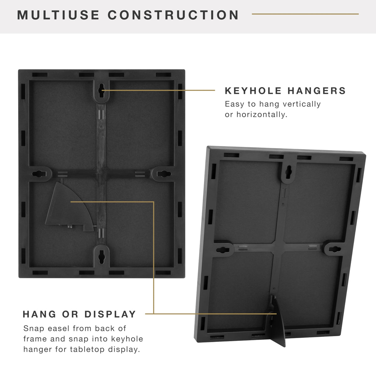 MCS Format gallery wall setup with multiple frames creating a polished display