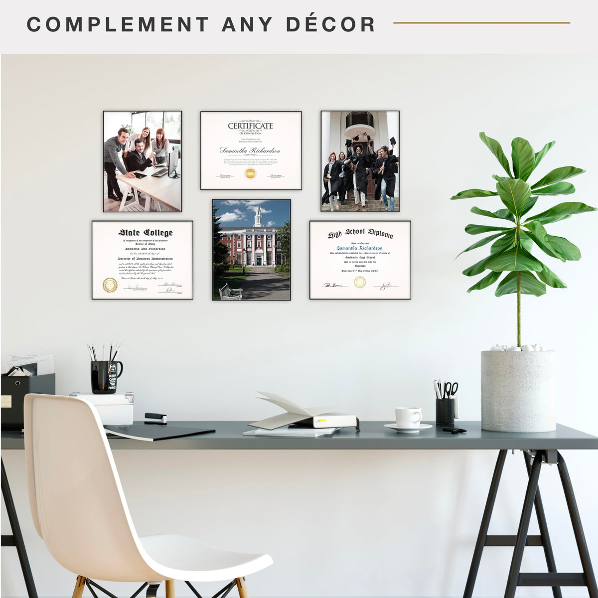 MCS Format tabletop easel frame display for desks and shelves