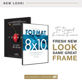 MCS Format front-loading glass face protects prints and eases swapping.