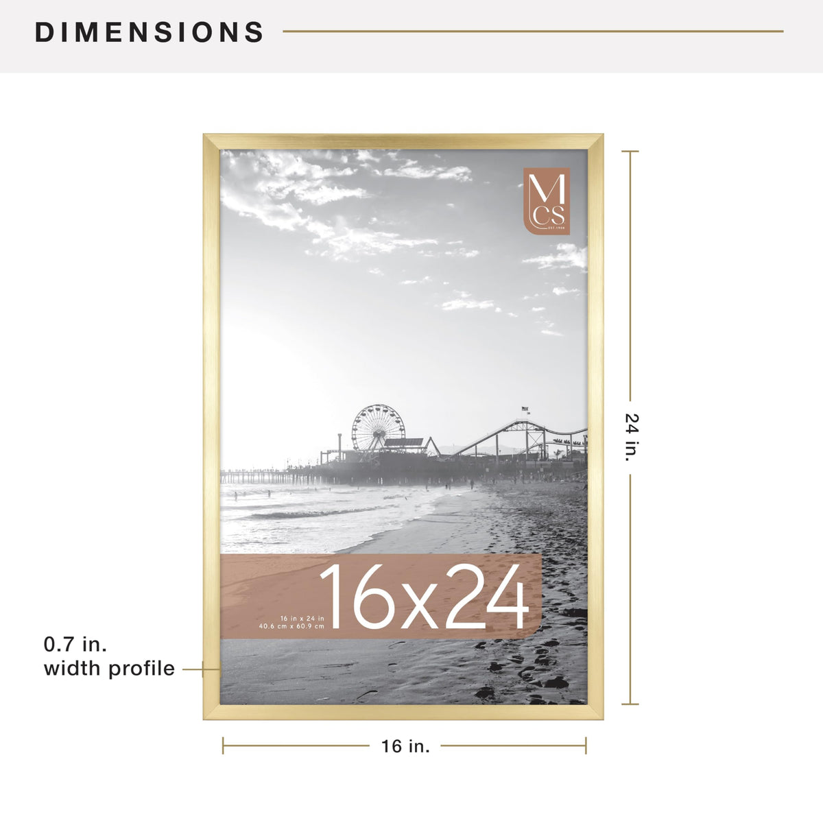 Durable extruded plastic frame for long-lasting display.
