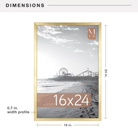 Durable extruded plastic frame for long-lasting display.