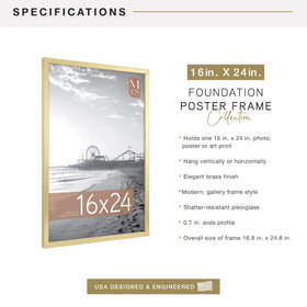 Plexi front protects posters while staying clear and sturdy.