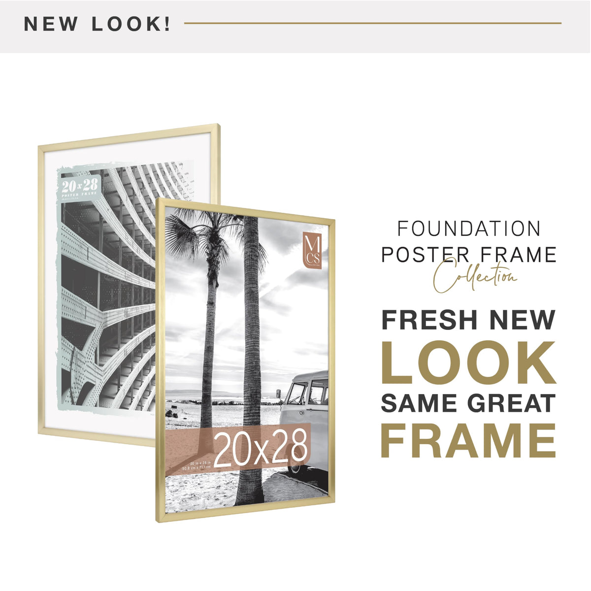 MCS Foundation frame's durable plexi front protects art from dust and scratches.