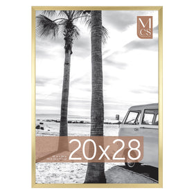 MCS Foundation 20x28 brass frame with plexi front protects posters from dust.