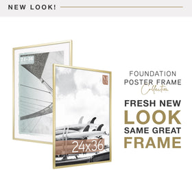 MCS Foundation brass finish wall frame showcasing contemporary decor appeal.