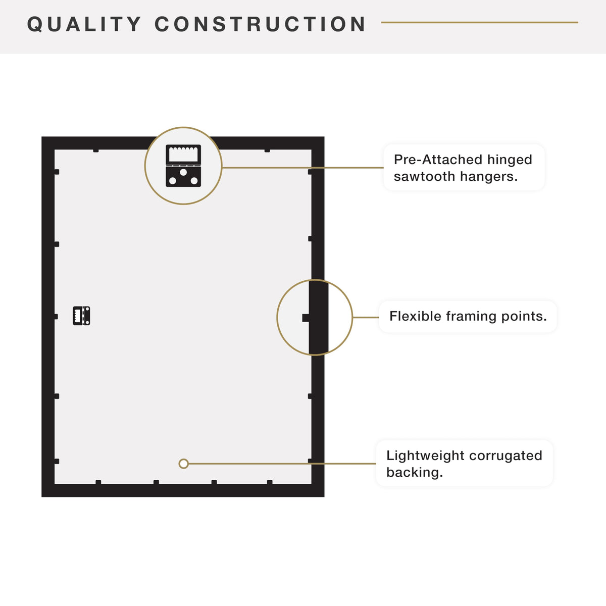 MCS Foundation gallery-ready frame pairs with other sizes for cohesive display