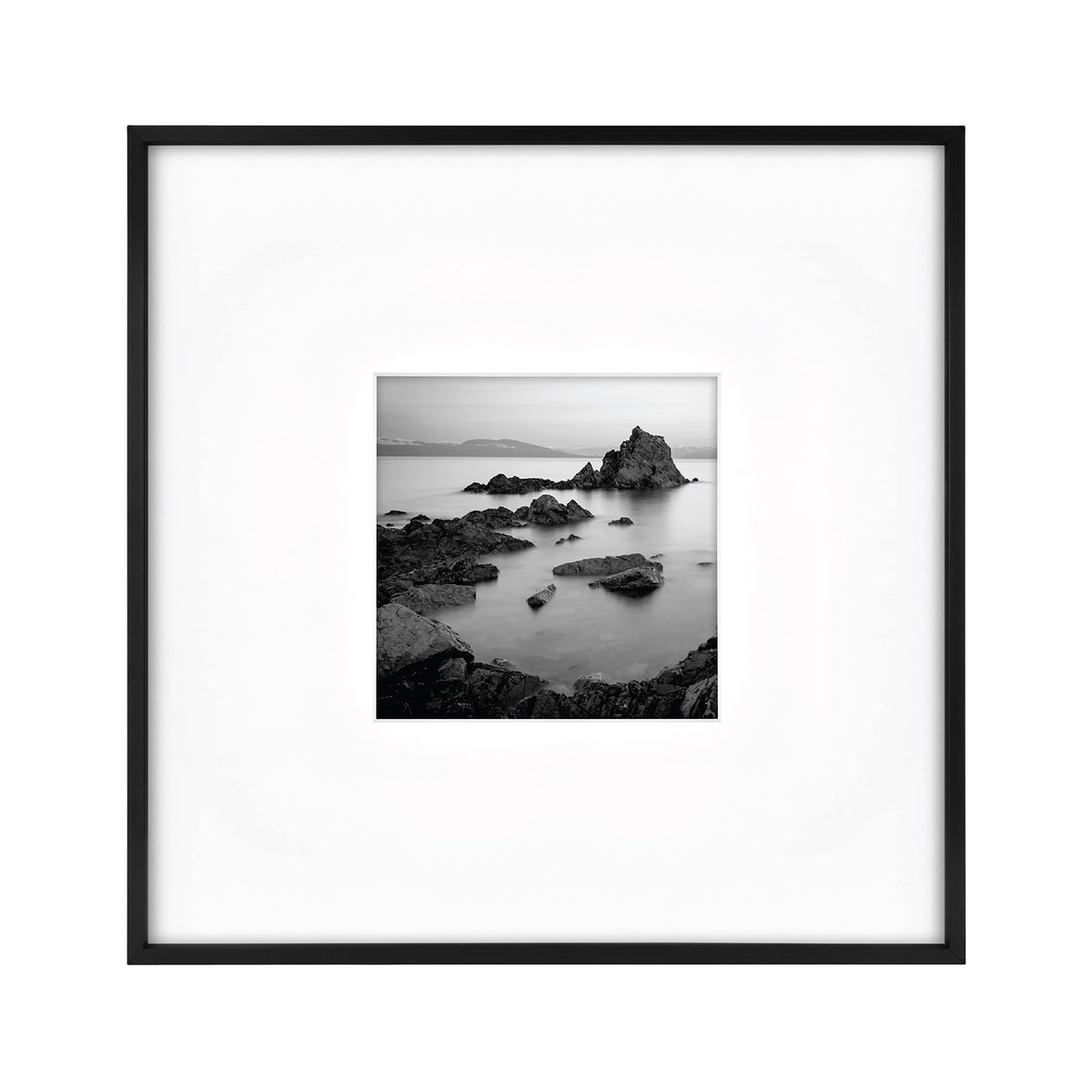 MCS Foundry metal 18x18 frame in black with a modern display