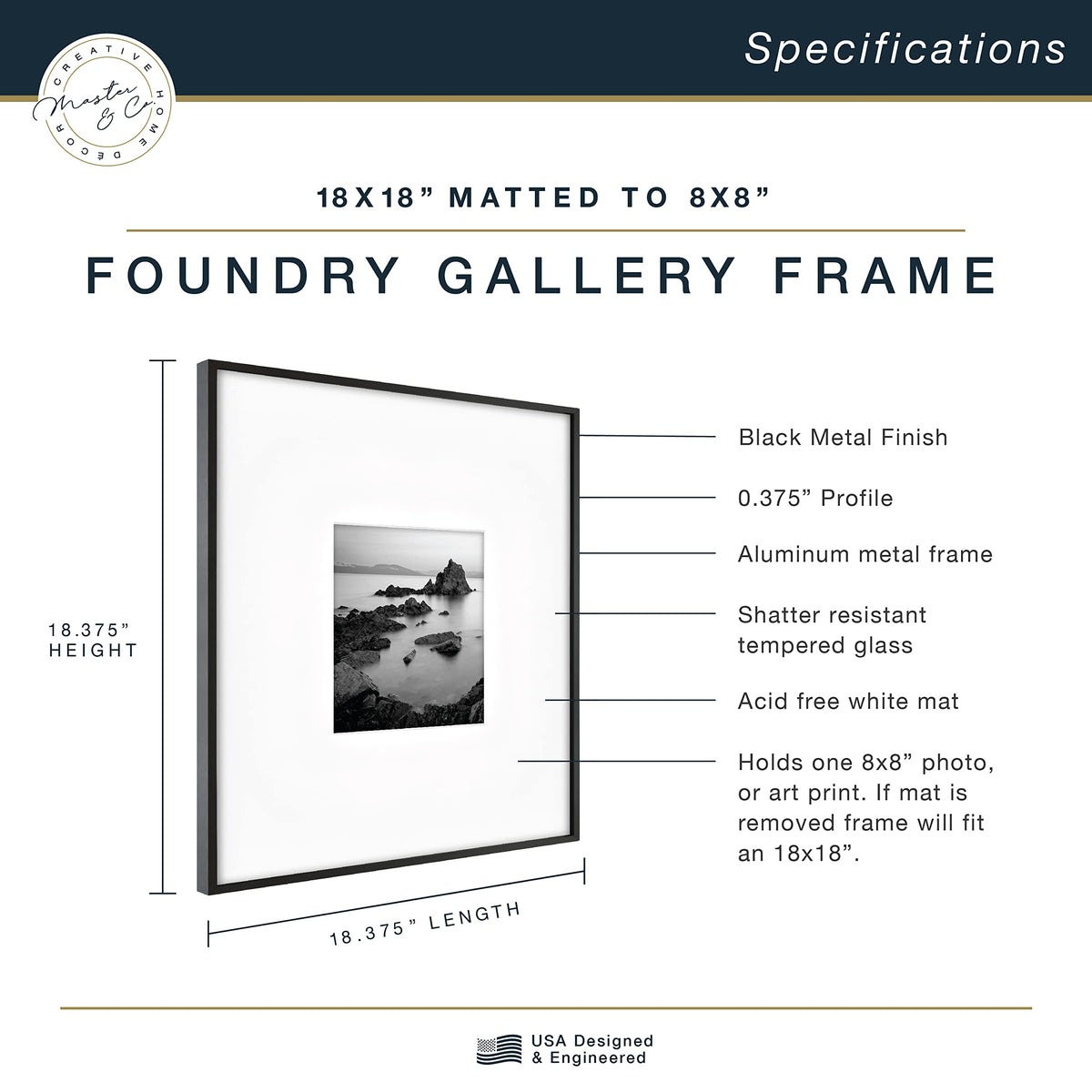 Tempered glass front on the MCS Foundry frame protecting memories