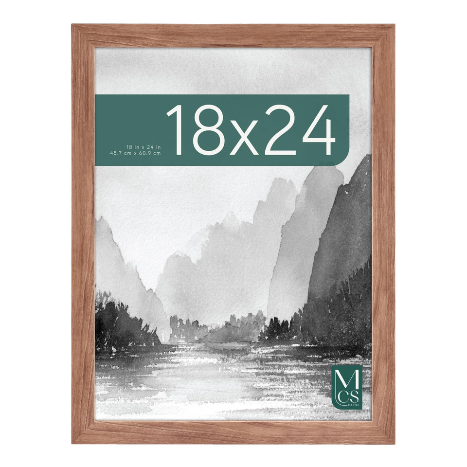 MCS Museum Frame 18x24 woodgrain closeup showing durable oak finish for an elegant wall display