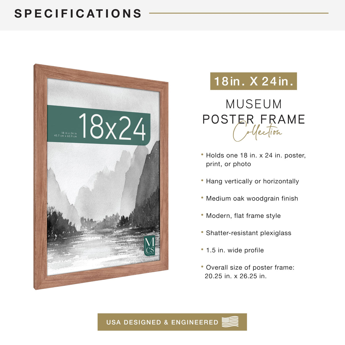 MCS Museum Frame drop-in back design simplifies swapping artwork
