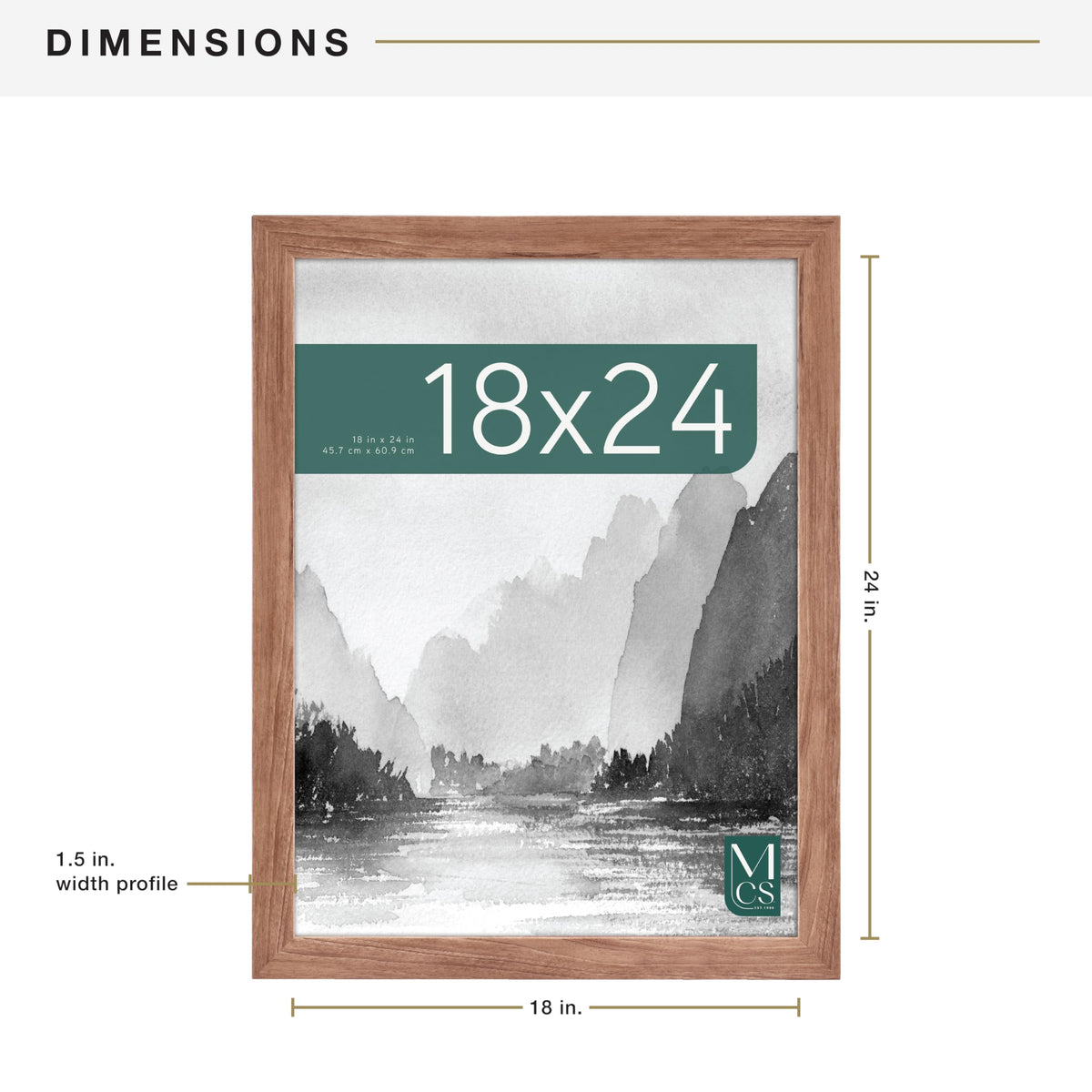 MCS Museum Frame pre-attached sawtooth hangers enable vertical or horizontal mounting
