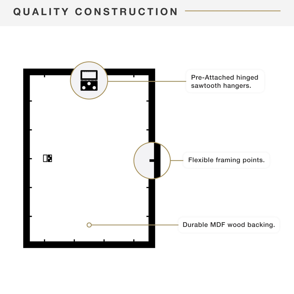 MCS Museum Frame wall-ready display suitable for home or office spaces
