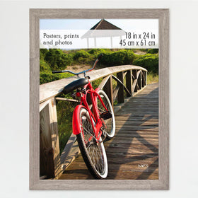 MCS Museum Frame 18x24 barnwood front showcases art with classic style