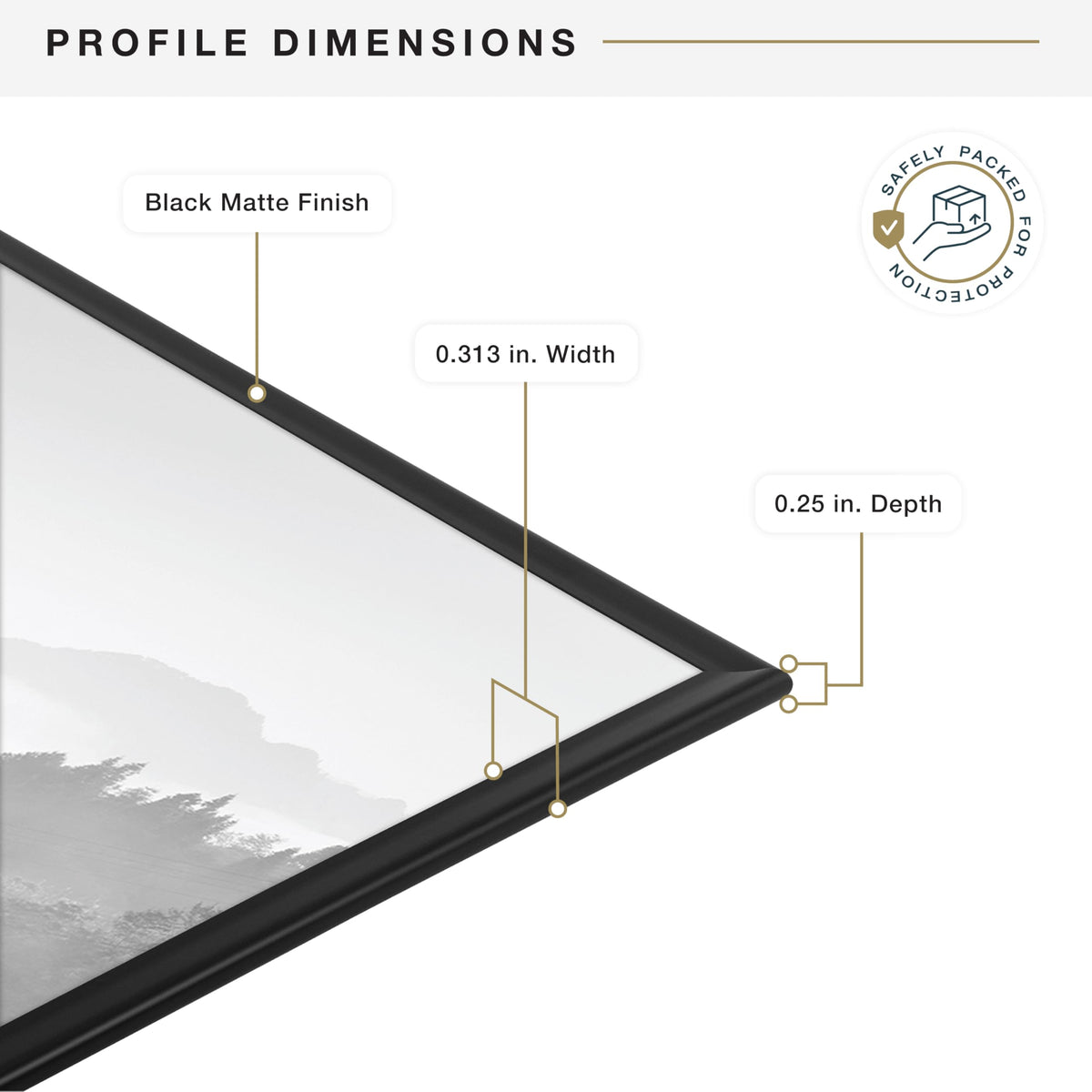 MCS Original Poster Frame 20x28 packaging designed to prevent delivery damage