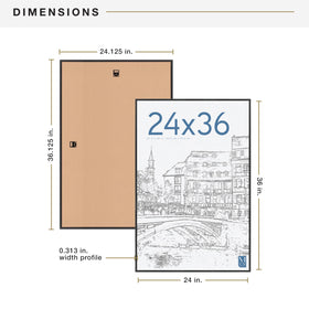 MCS 24x36 black snap-in assembly demonstrates quick setup