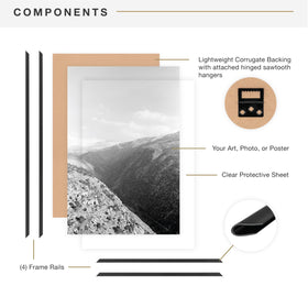 MCS Original Poster Frame 2-pack supports horizontal and vertical display