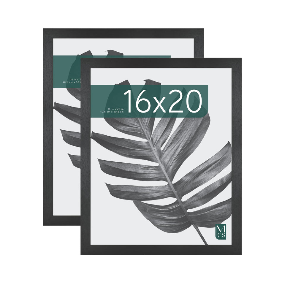 MCS Studio Gallery 16x20 frame in black woodgrain for photos and art