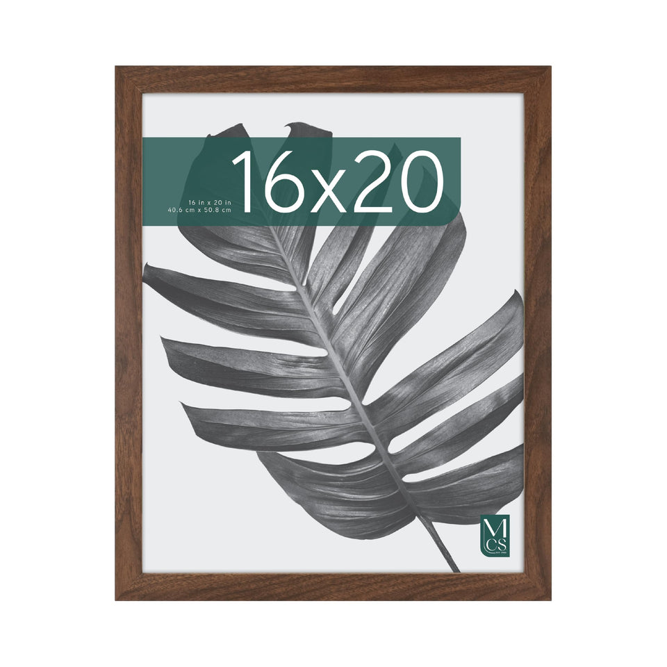 MCS Studio Gallery 16x20 frame front view highlighting walnut woodgrain finish for classic display.