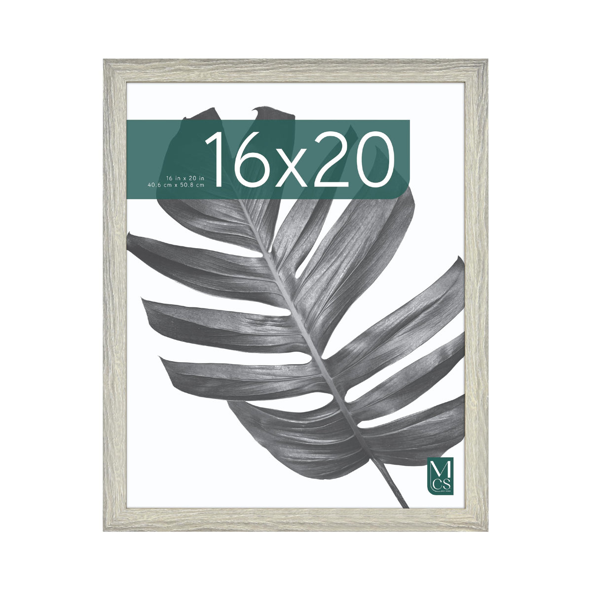 MCS Studio Gallery 16x20 frame with gray woodgrain front for elegant photo displays