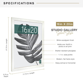 MCS Studio Gallery frame with vertical and horizontal sawtooth hangers