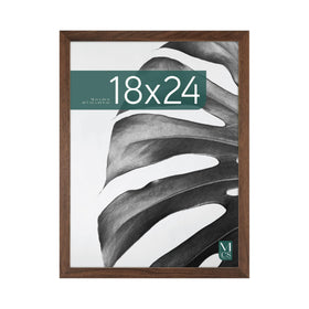 MCS Studio Gallery 18x24 frame shows walnut woodgrain in front view for elegant wall display.