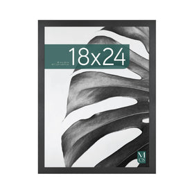 MCS Studio Gallery 18x24 frame with black woodgrain front displays photos clearly