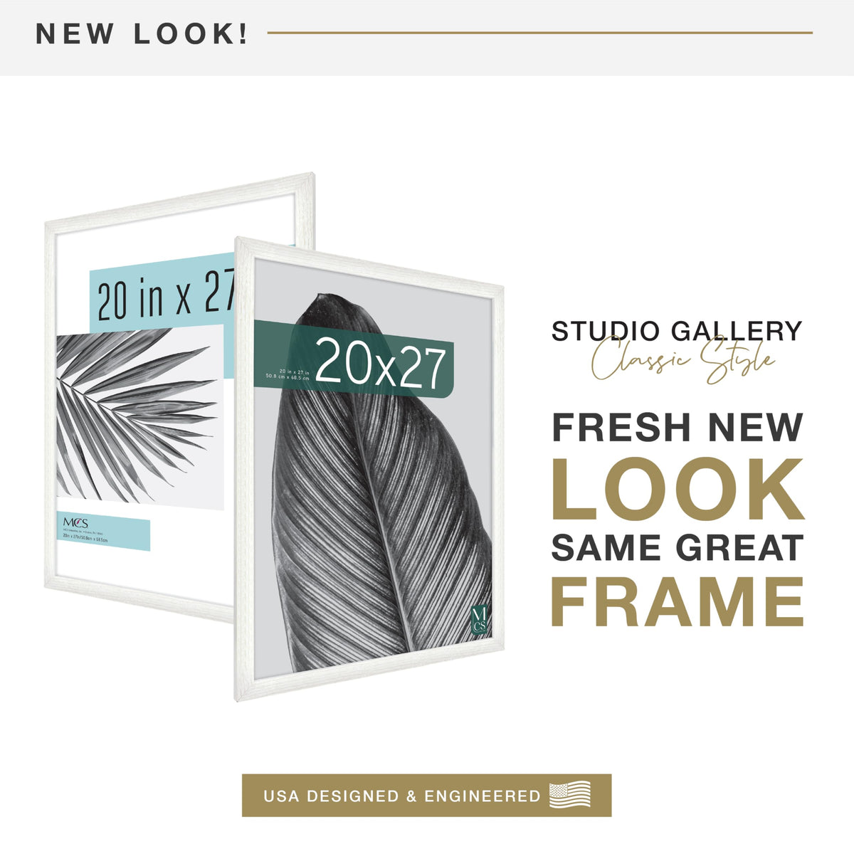 MCS Studio Gallery frame side view shows a slim, modern profile